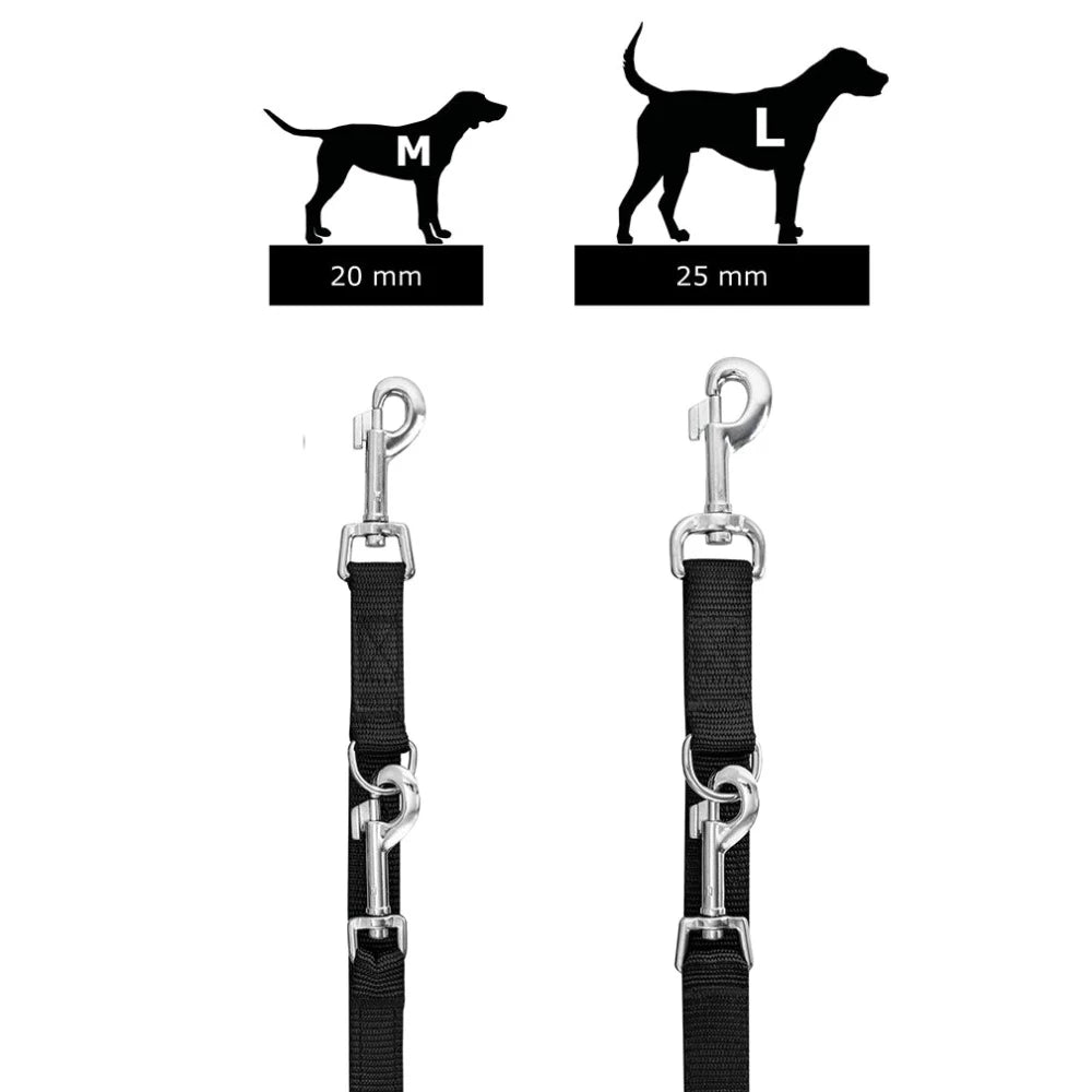 KOCH Comfort Hundeleine 2 & 3 Meter verstellbar schwarz