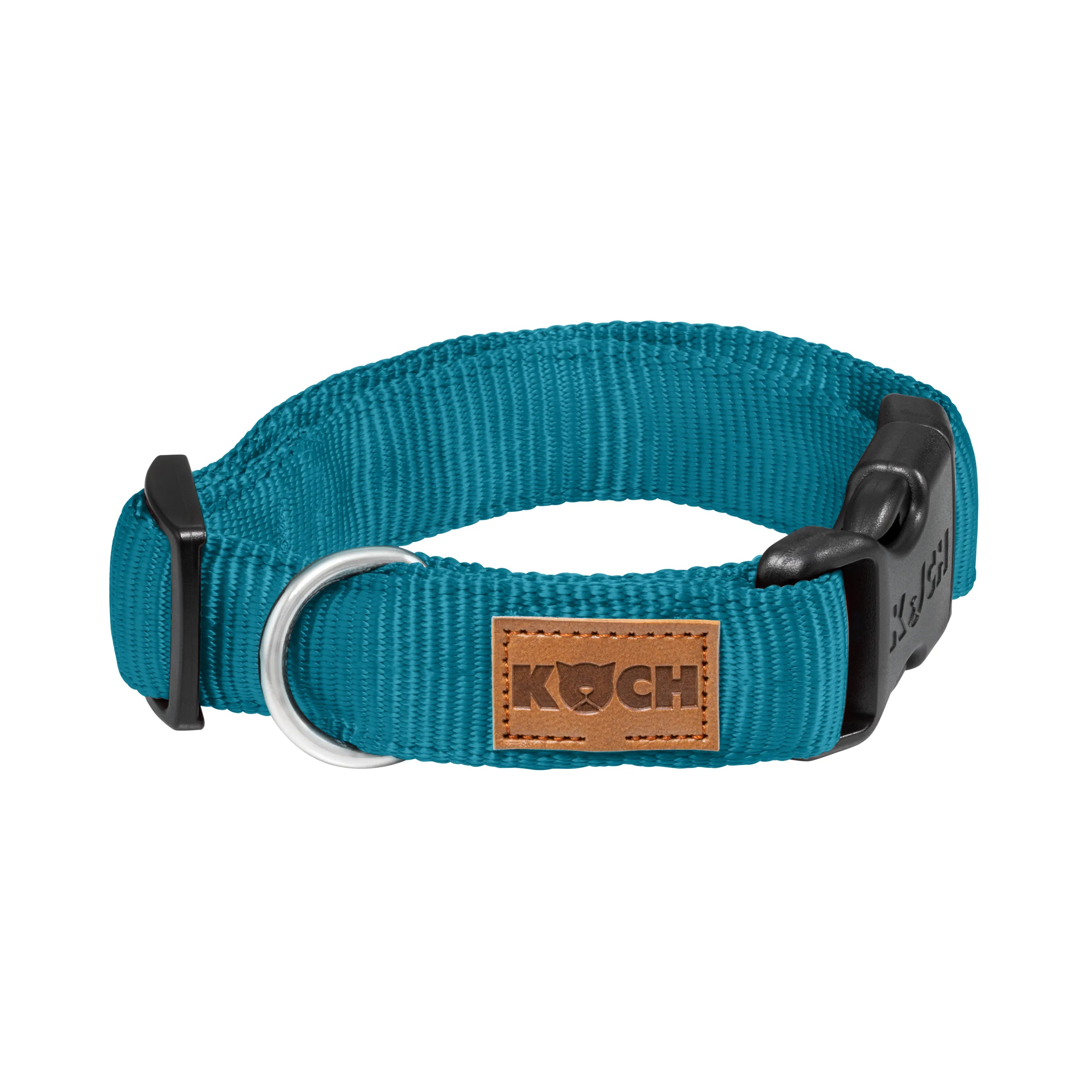 KOCH Premium Hundehalsband gepolstert petrol #farbe_petrol