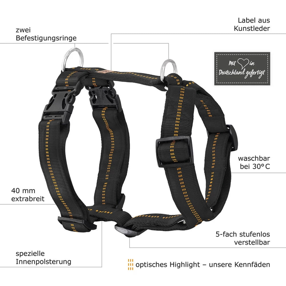 KOCH Premium Hundegeschirr gepolstert extrabreit 40mm