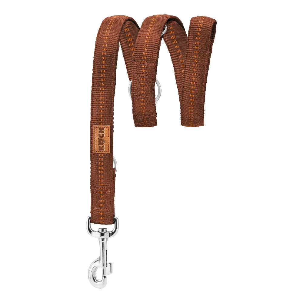 KOCH Premium Hundeleine gepolstert 2 & 3 Meter verstellbar | Kennfäden kupfer #farbe_kupfer
