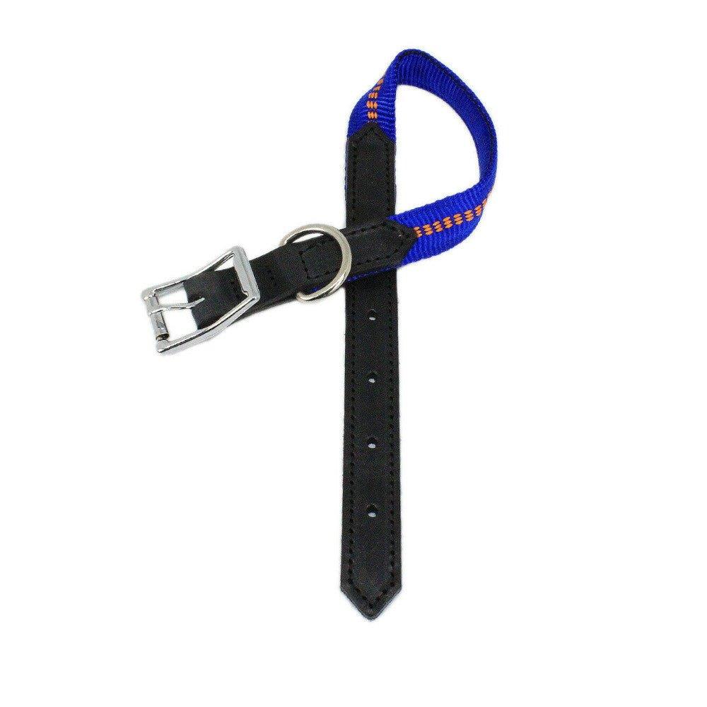 KOCH G-Adventure Hundehalsband mit Leder & gepolstertem Nylon blau #farbe_blau