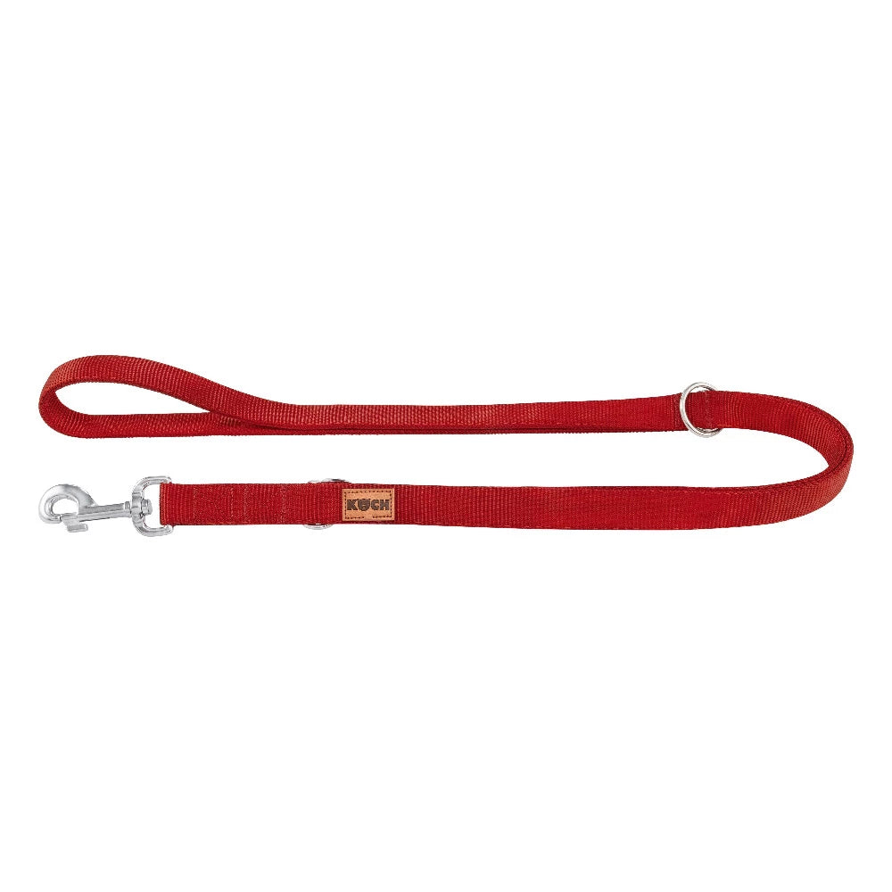 KOCH Classic Plus Hundeleine 2 & 3 Meter verstellbar rot #farbe_rot