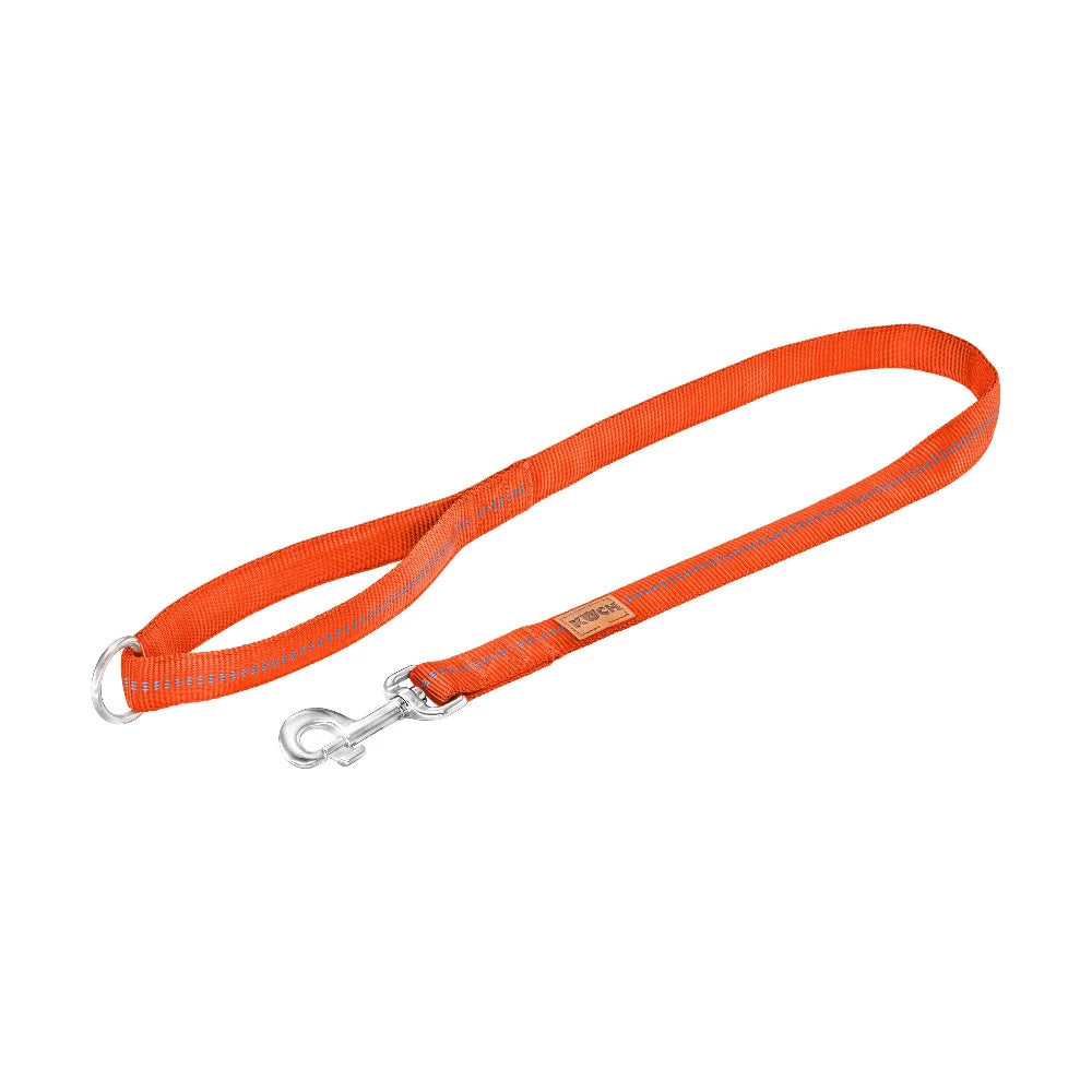 KOCH Premium Stadtleine gepolstert 1 Meter leuchtorange mit Kennfäden #farbe_leuchtorange mit Kennfäden