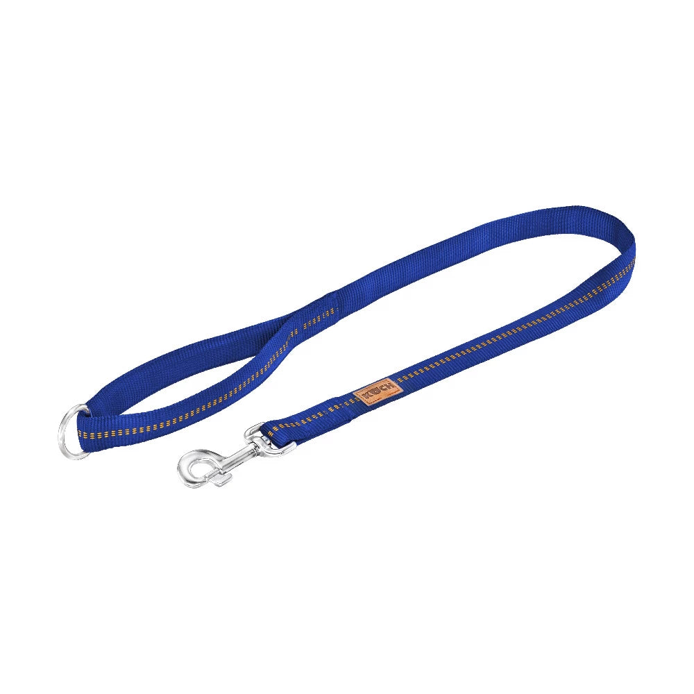 KOCH Premium Stadtleine gepolstert 1 Meter blau mit Kennfäden #farbe_blau mit Kennfäden
