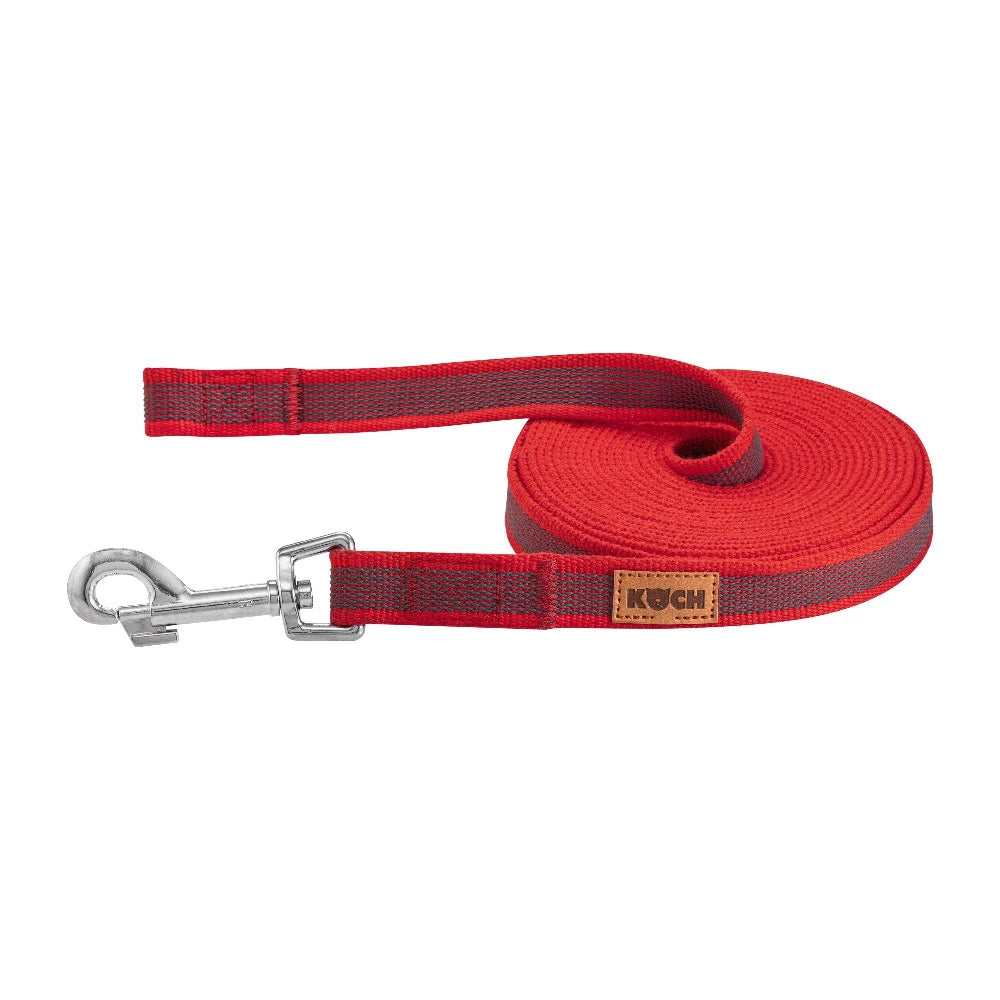 KOCH Schleppleine gummiert rot ohne Handschlaufe #farbe_rot ohne Handschlaufe