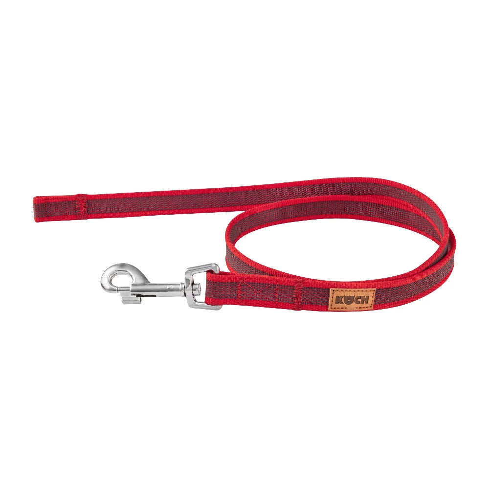 KOCH Trainingsleine gummiert rot ohne Handschlaufe #farbe_rot ohne Handschlaufe