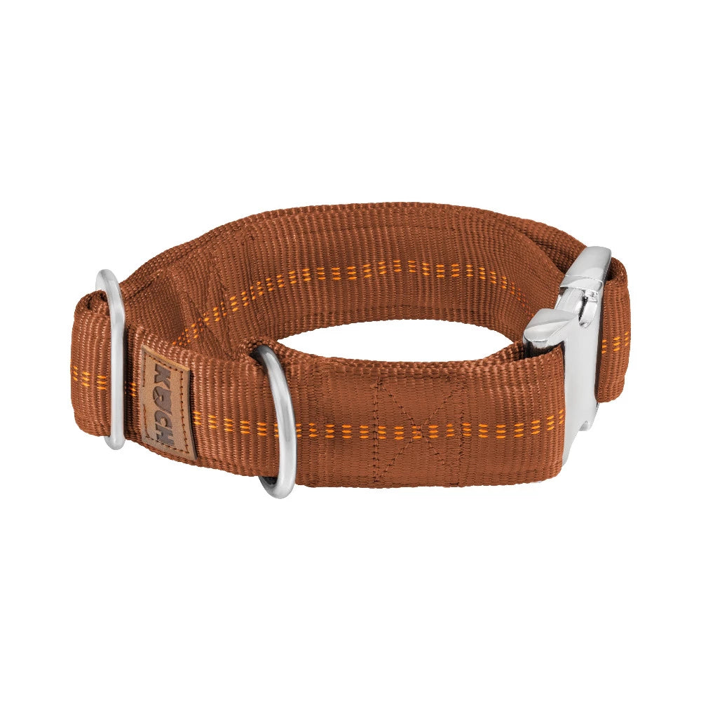 KOCH Premium Alu-Klick-Hundehalsband gepolstert extrabreit 40mm kupfer #farbe_kupfer