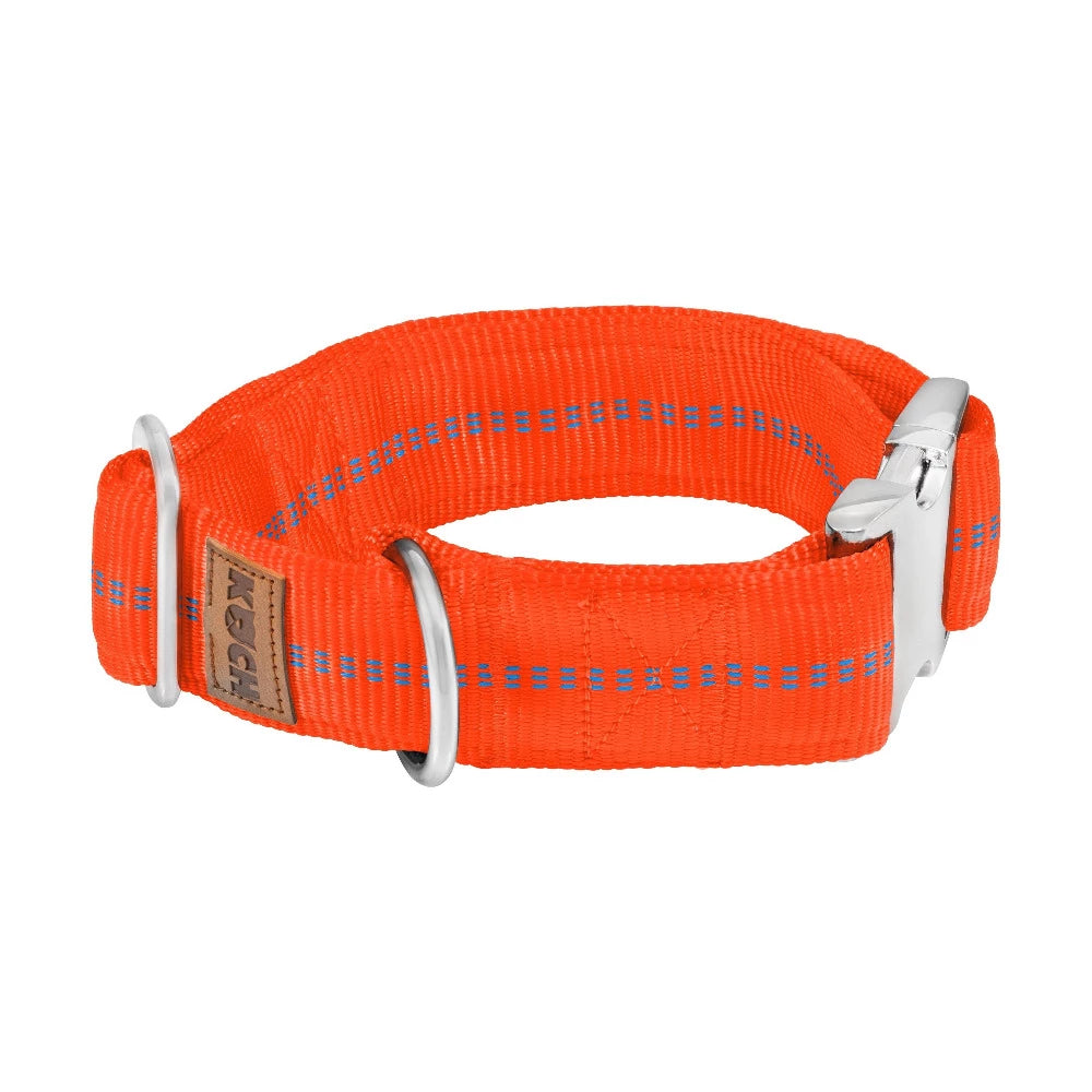 KOCH Premium Alu-Klick-Hundehalsband gepolstert extrabreit 40mm leuchtorange #farbe_leuchtorange