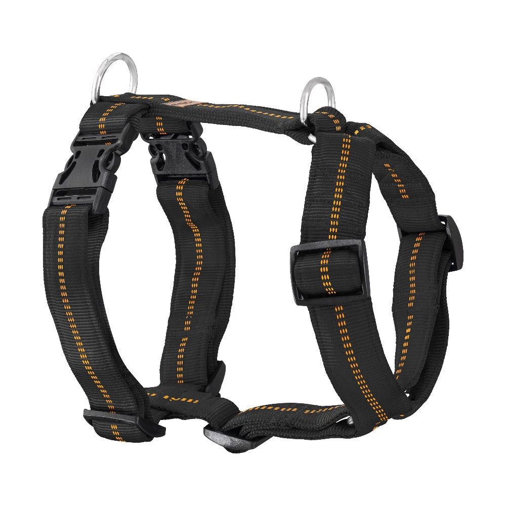 KOCH Premium Hundegeschirr gepolstert extrabreit 40mm schwarz mit Kennfäden #farbe_schwarz mit Kennfäden