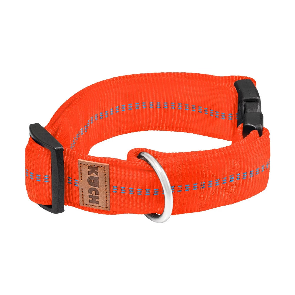 KOCH Premium Hundehalsband gepolstert extrabreit 40mm leuchtorange #farbe_leuchtorange