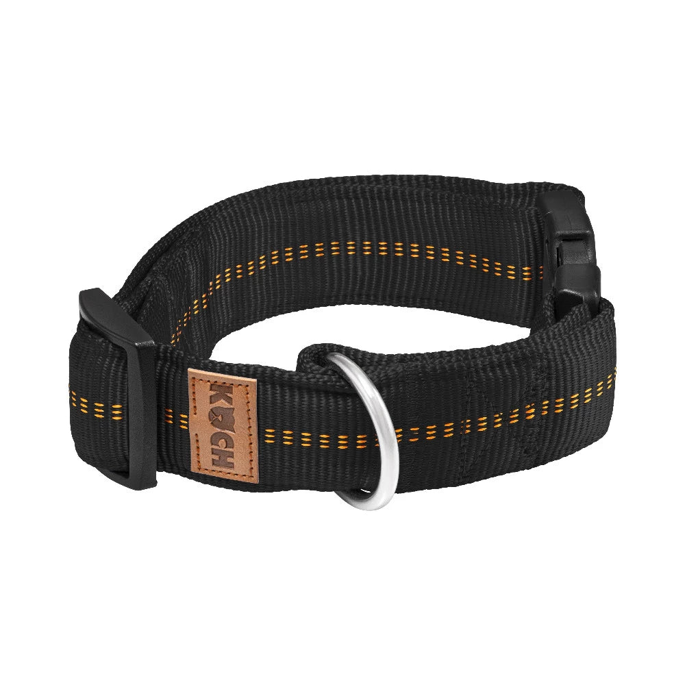 KOCH Premium Hundehalsband gepolstert extrabreit 40mm schwarz #farbe_schwarz