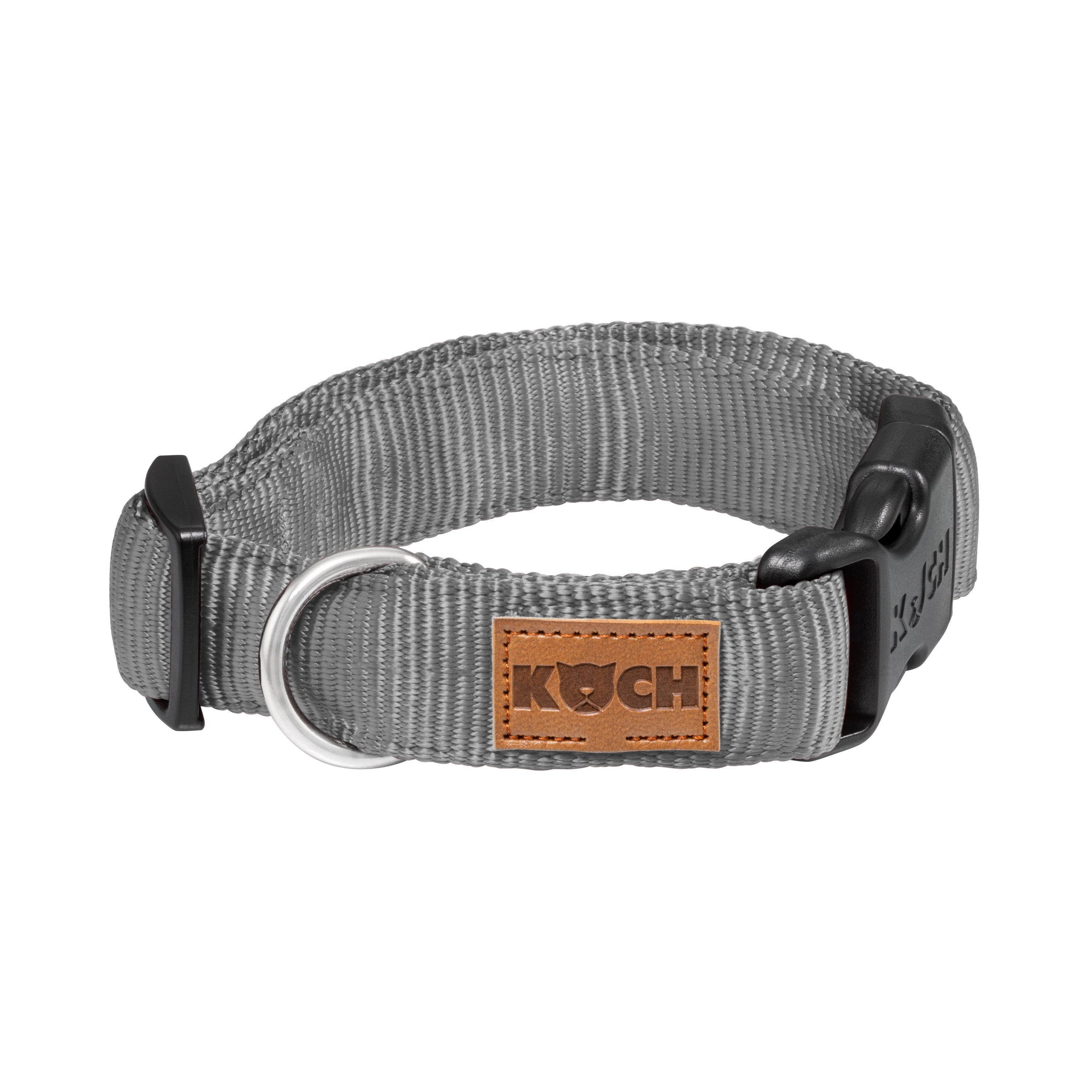 KOCH Premium Hundehalsband gepolstert grau #farbe_grau