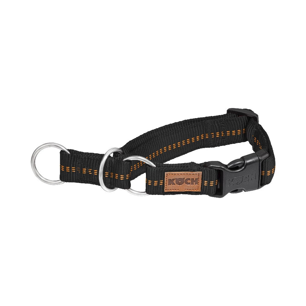 KOCH Premium Zugstopp-Halsband gepolstert schwarz mit Kennfäden #farbe_schwarz mit Kennfäden