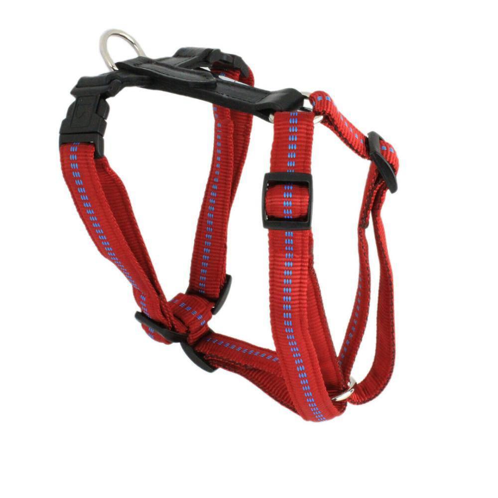 KOCH G-Adventure Hundegeschirr mit Leder & gepolstertem Nylon rot #farbe_rot