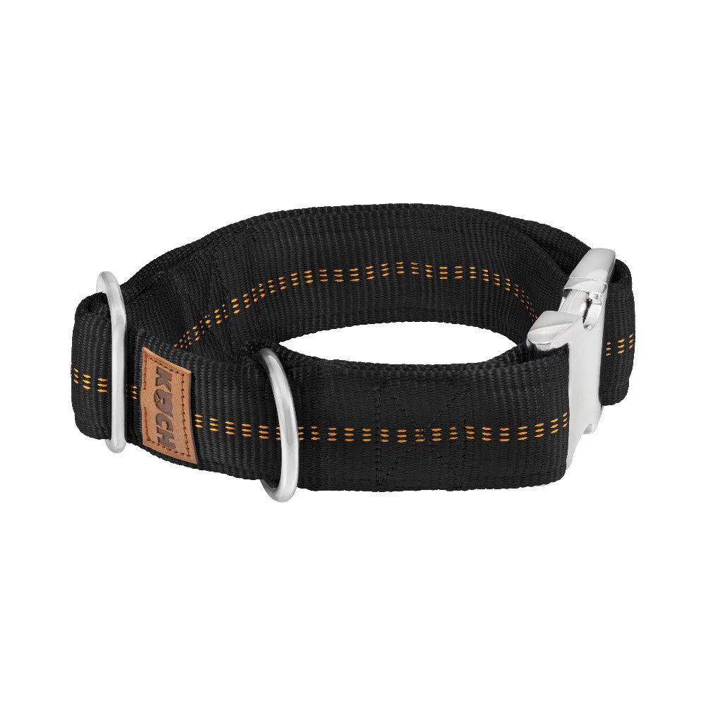 KOCH Premium Alu-Klick-Hundehalsband gepolstert extrabreit 40mm schwarz #farbe_schwarz