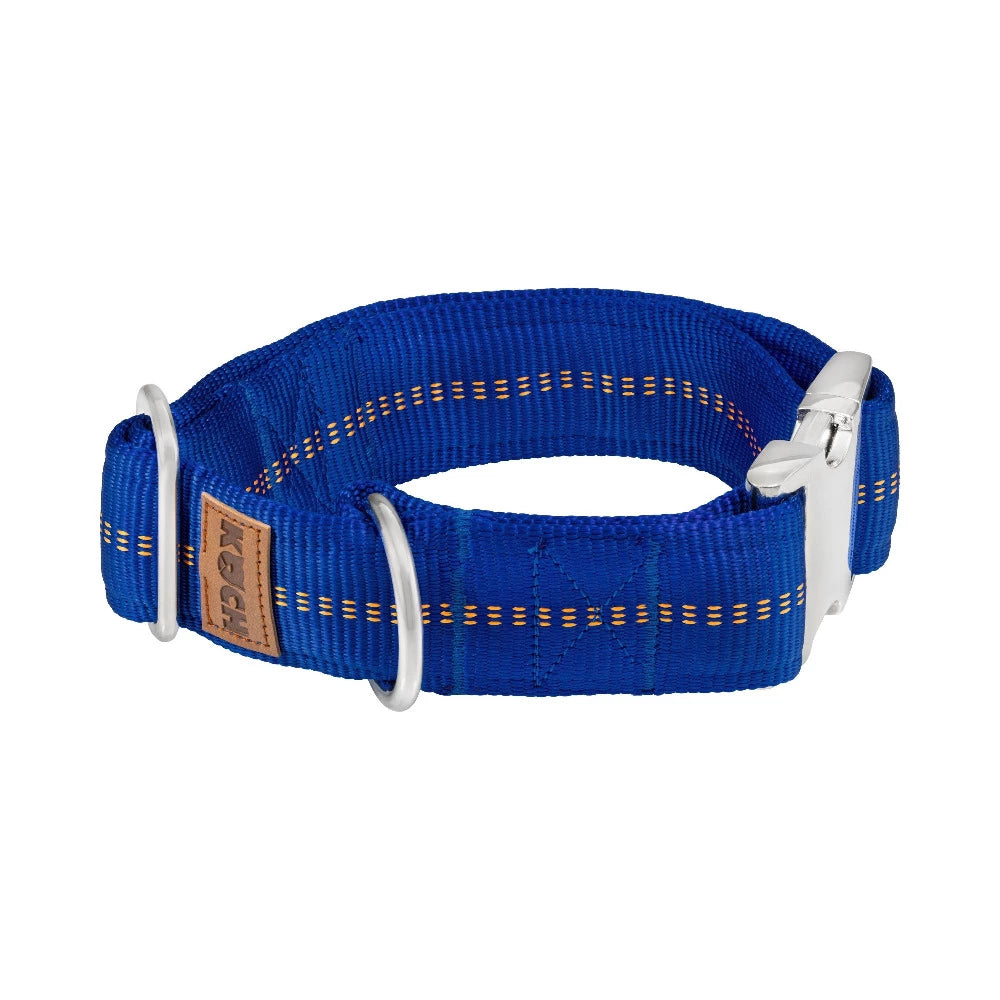 KOCH Premium Alu-Klick-Hundehalsband gepolstert extrabreit 40mm blau #farbe_blau