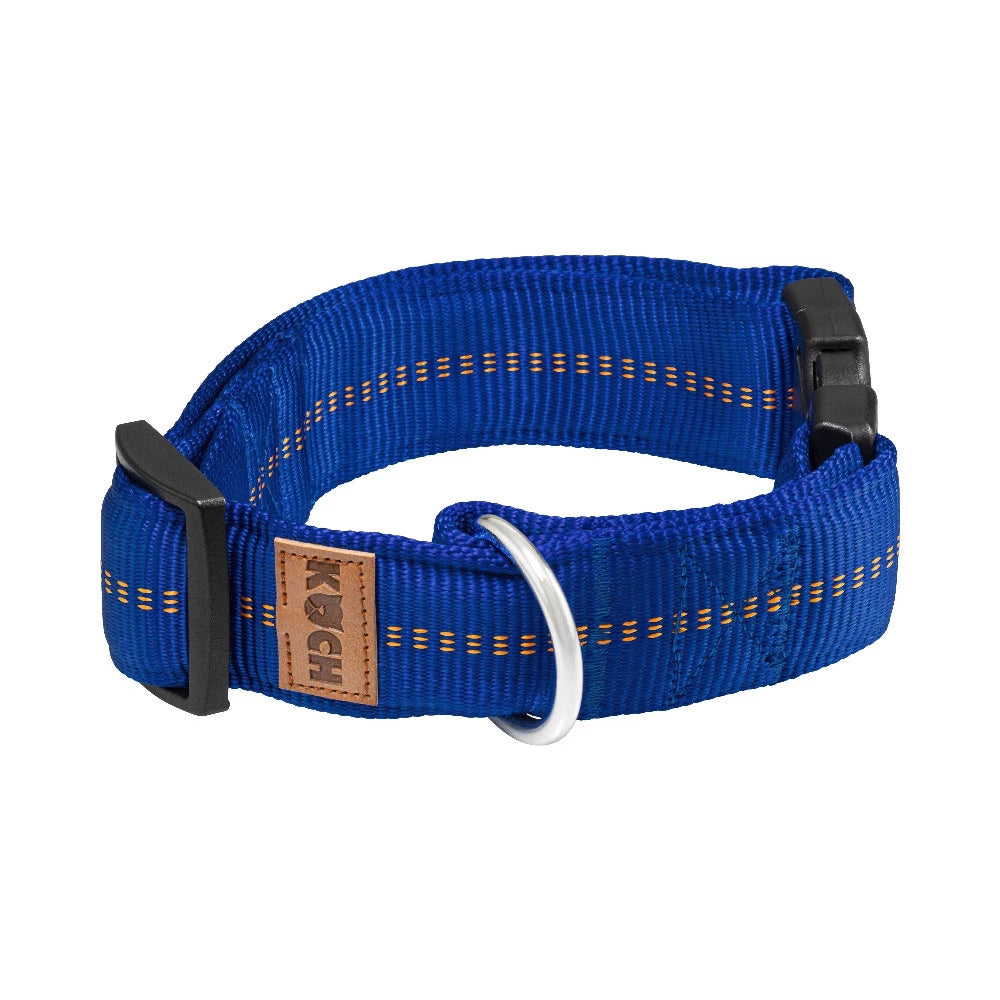 KOCH Premium Hundehalsband gepolstert extrabreit 40mm blau #farbe_blau