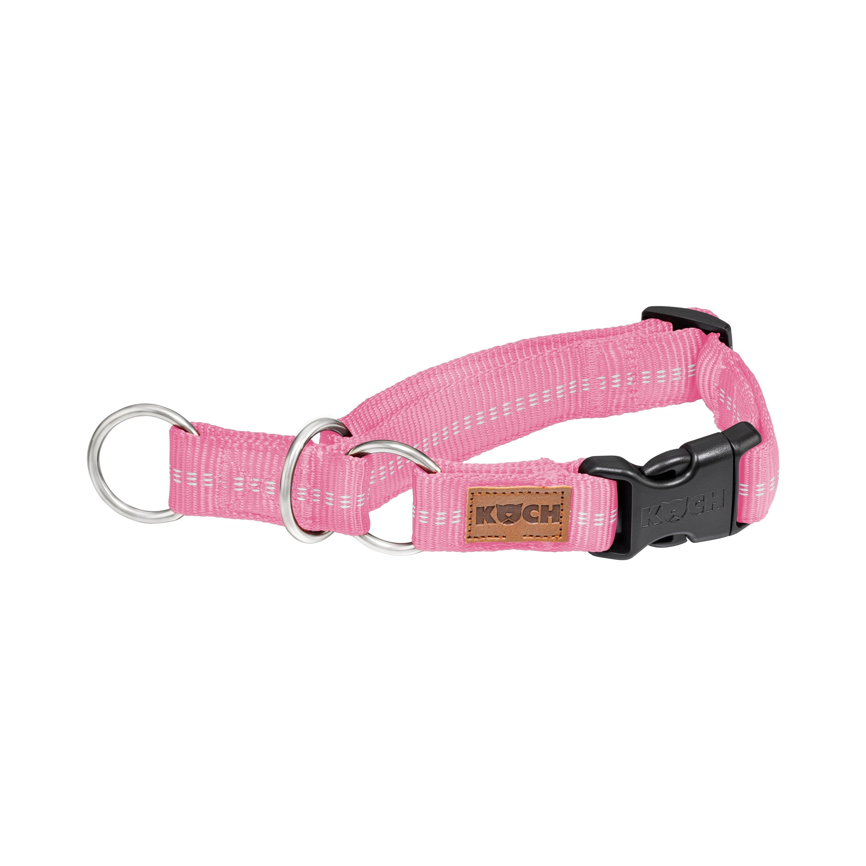 KOCH Premium Zugstopp-Halsband gepolstert rosa mit Kennfäden #farbe_rosa mit Kennfäden